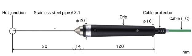 Anritsu BS-21E-005-TC1-ANP โพรบวัดอุณหภูมิ Type E | General Internal Probes